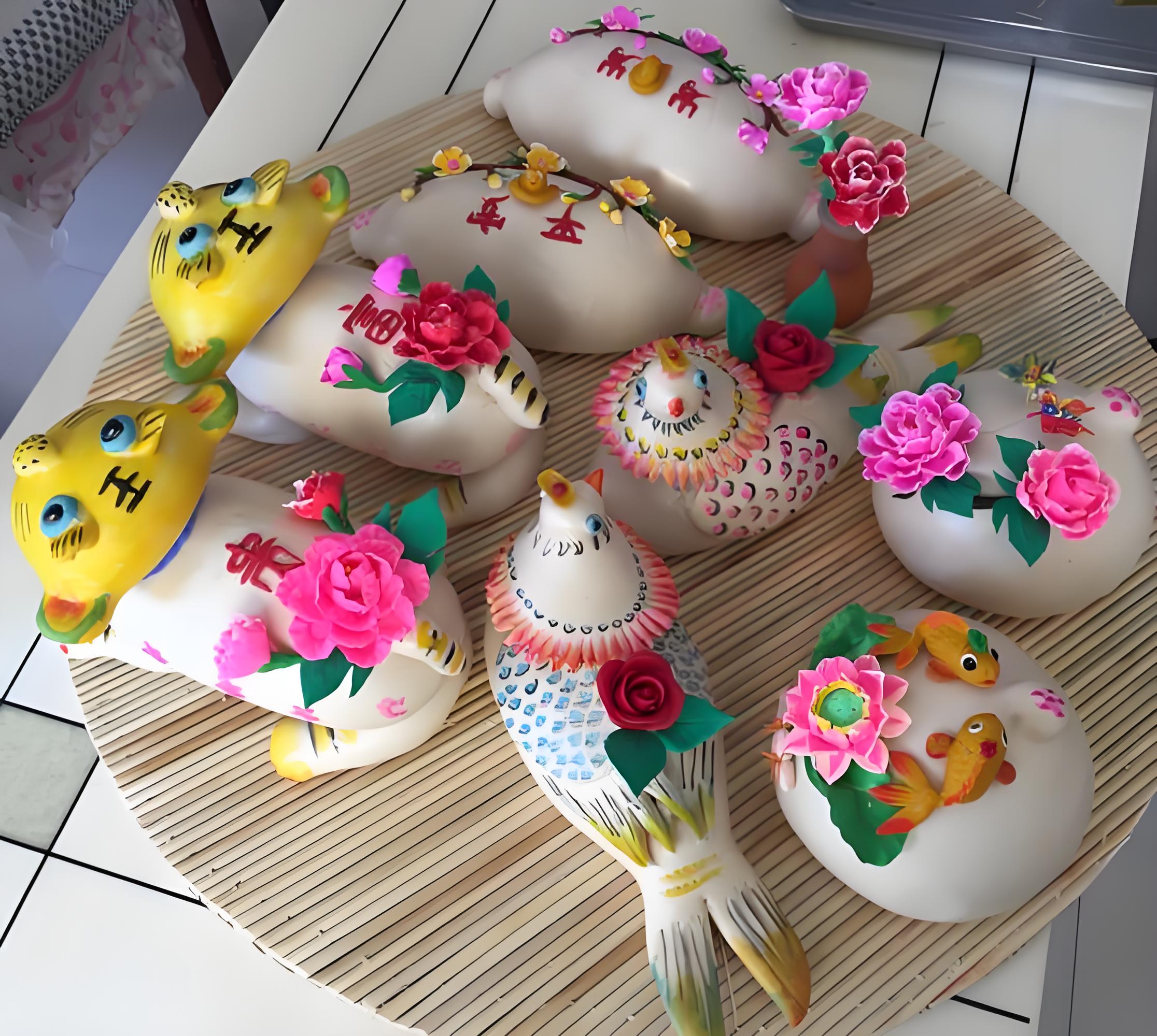 现代卡通面塑作品