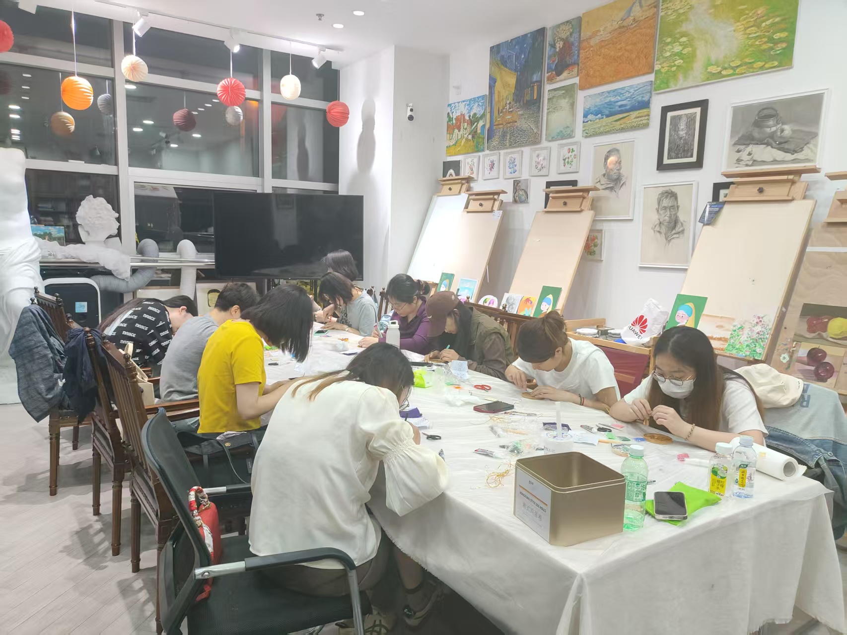 掐丝珐琅课堂现场1