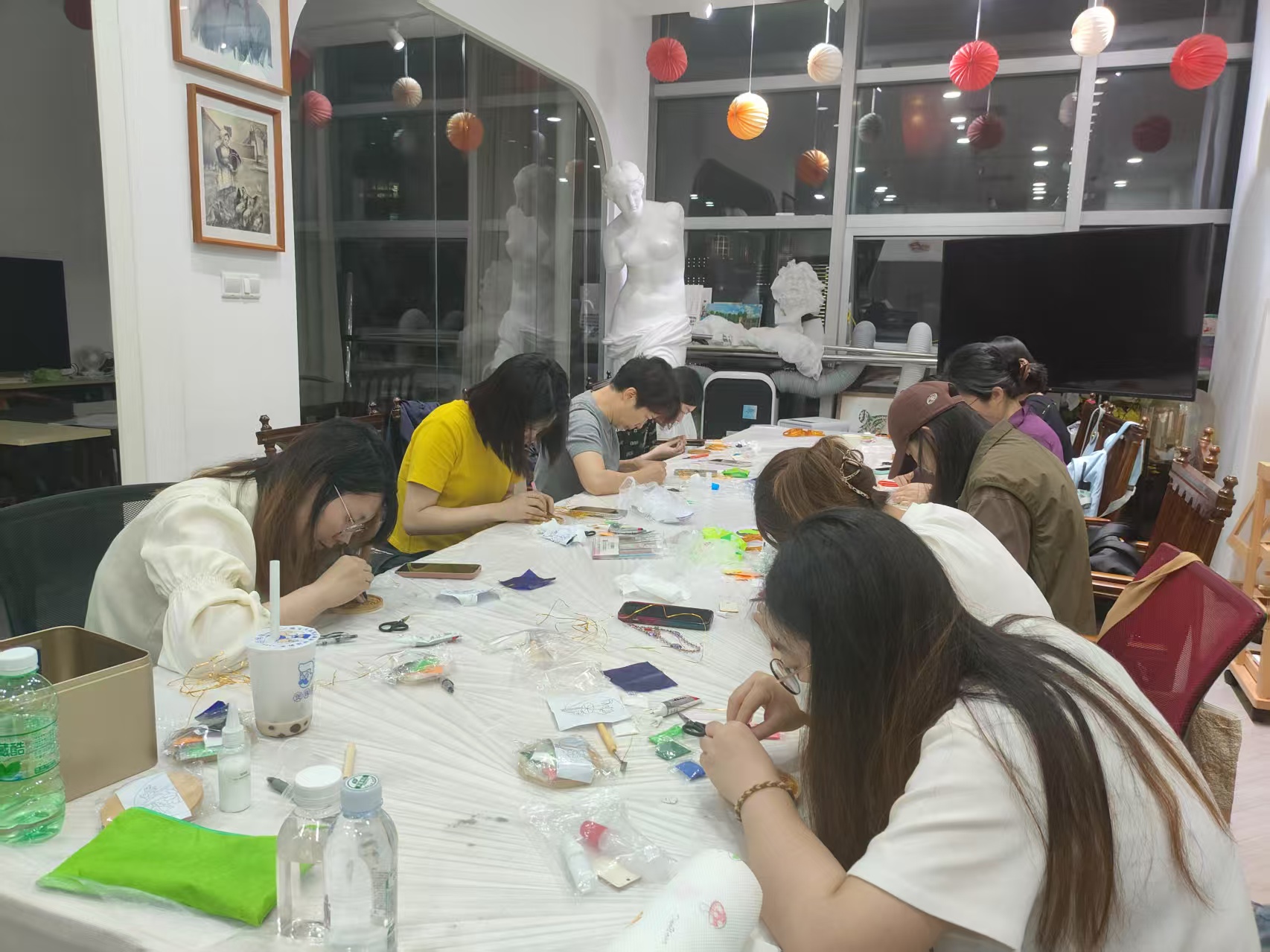 掐丝珐琅课堂现场2