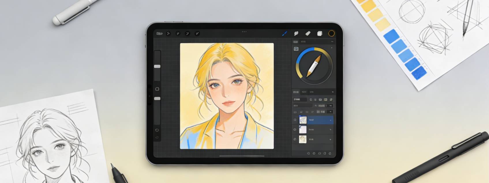 IPAD板绘课程封面