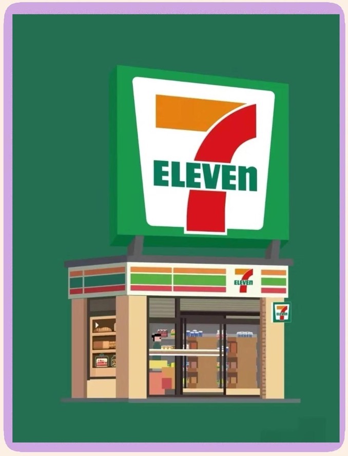 711门店苹果供应案例图片，展示货架上新鲜的苹果和顾客选购场景