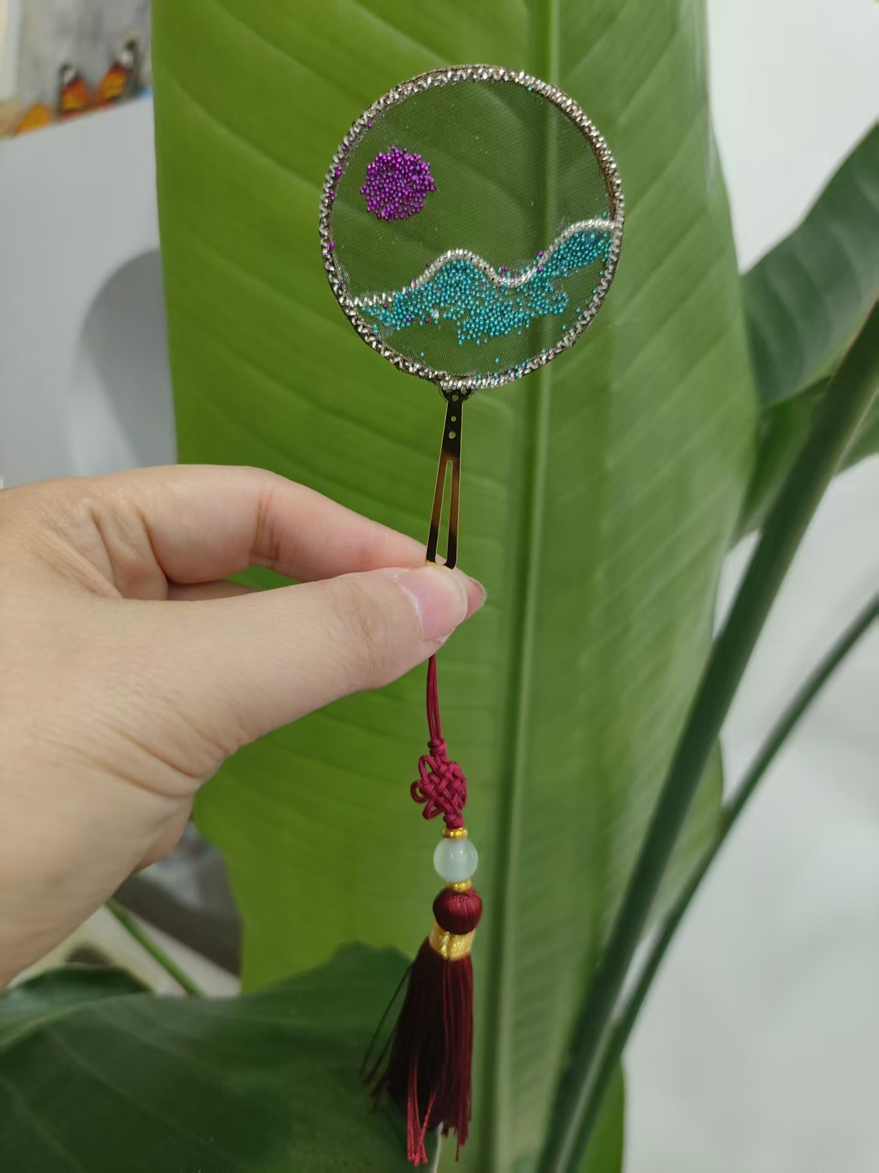 珍珠团扇作品6