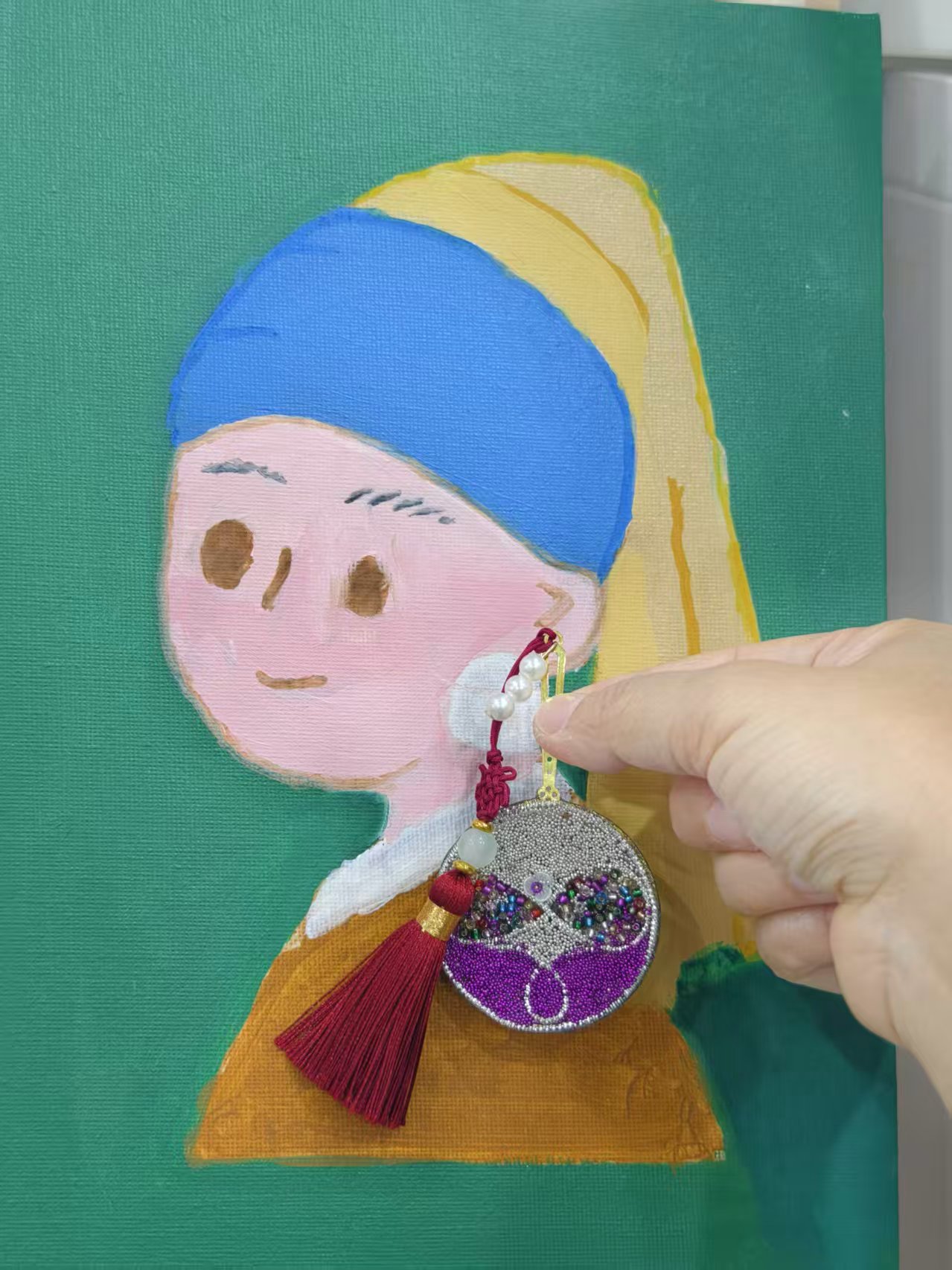 珍珠团扇作品6