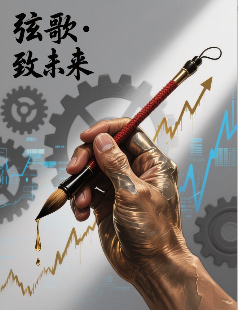 现代金融从业者工作场景，展示K线图与数据分析